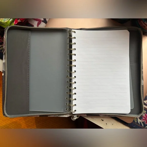 Indigo Floral NOTES Zip Up Notebook/Journal - Picture 4 of 6